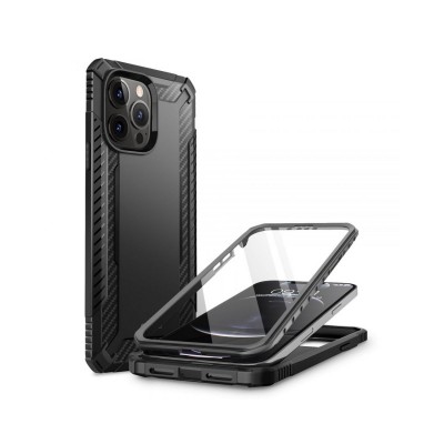 Husa iPhone 13 Pro Max, Premium, Supcase Clayco Xenon, Protectie 360 Grade, Negru